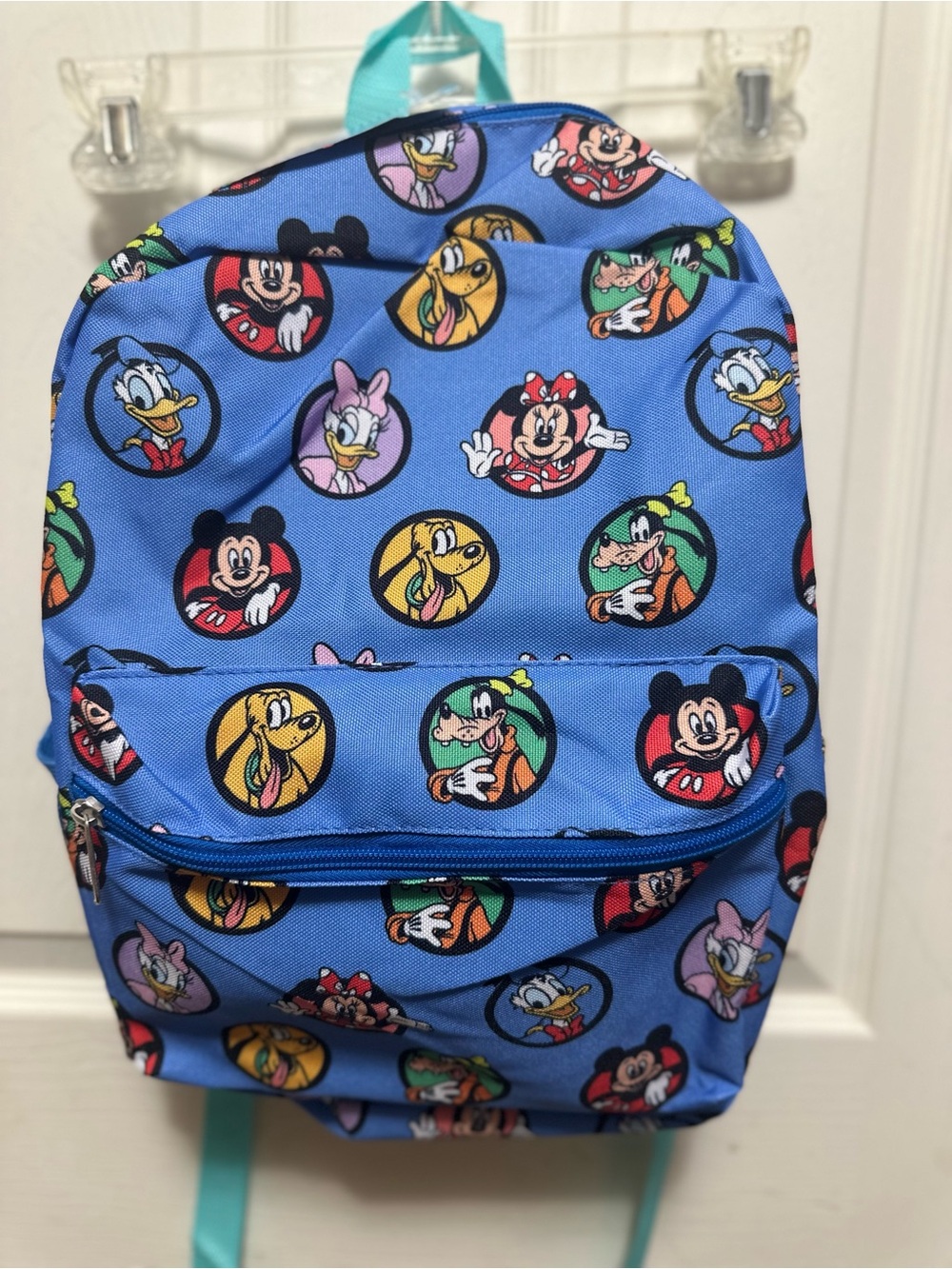 Disney Blue Kids Backpack with Mickey & Friends Circle Print 14 inches #203